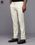 Off White Cotton Imported Stuff Pant Smart Fit